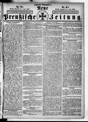 Neue preußische Zeitung on Jan 8, 1887