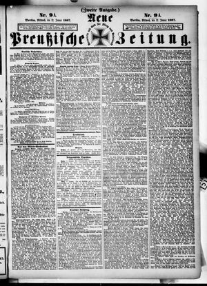 Neue preußische Zeitung vom 12.01.1887