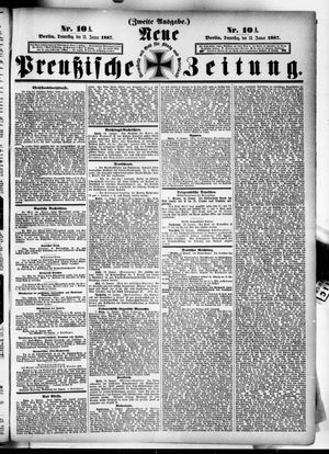 Neue preußische Zeitung vom 13.01.1887