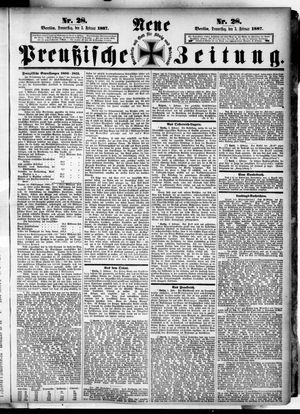 Neue preußische Zeitung vom 03.02.1887