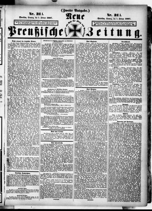 Neue preußische Zeitung on Feb 6, 1887