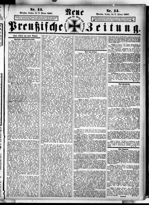 Neue preußische Zeitung on Feb 22, 1887