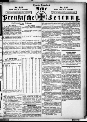 Neue preußische Zeitung on Feb 22, 1887