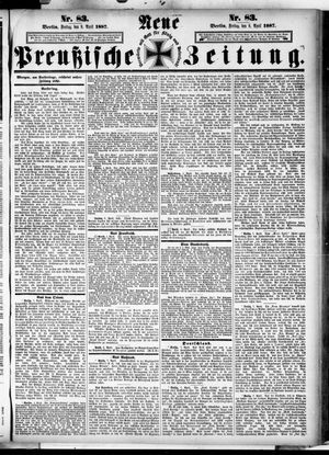 Neue preußische Zeitung vom 08.04.1887