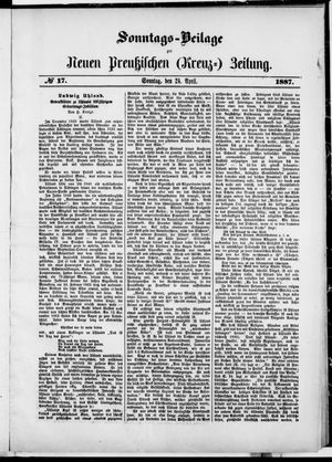 Neue preußische Zeitung vom 24.04.1887