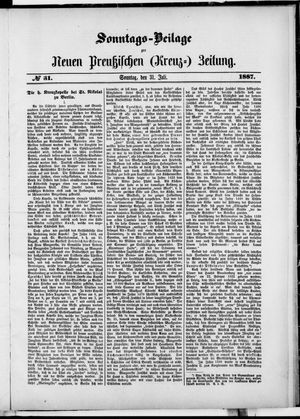 Neue preußische Zeitung vom 31.07.1887