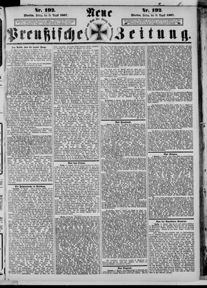 Neue preußische Zeitung vom 19.08.1887