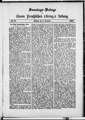 Neue preußische Zeitung vom 11.09.1887