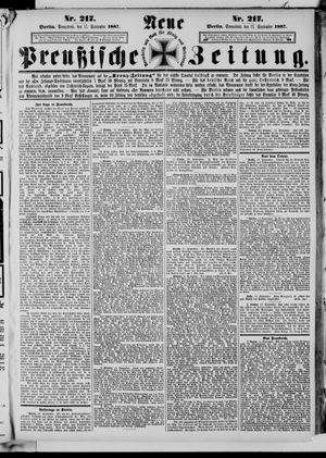 Neue preußische Zeitung vom 17.09.1887