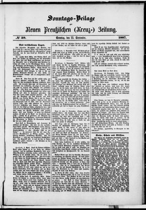 Neue preußische Zeitung vom 25.09.1887