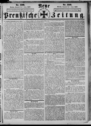 Neue preußische Zeitung vom 01.10.1887