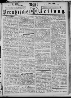 Neue preußische Zeitung on Oct 2, 1887