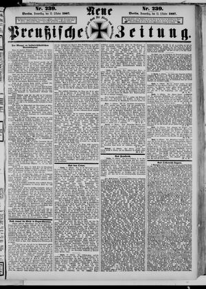 Neue preußische Zeitung on Oct 13, 1887
