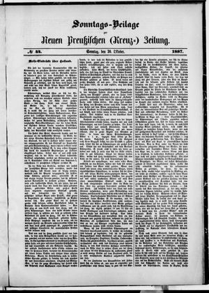Neue preußische Zeitung vom 30.10.1887