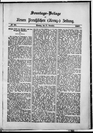 Neue preußische Zeitung vom 27.11.1887