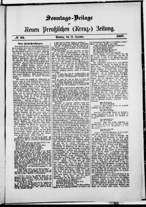 Neue preußische Zeitung vom 25.12.1887
