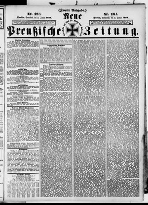 Neue preußische Zeitung vom 21.01.1888