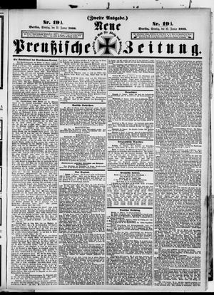 Neue preußische Zeitung vom 22.01.1888
