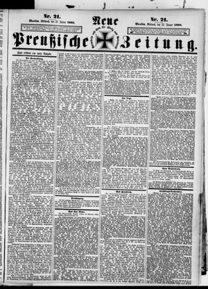 Neue preußische Zeitung vom 25.01.1888