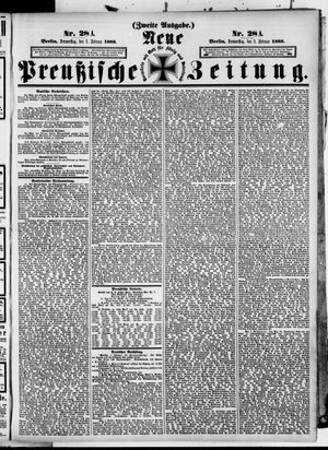 Neue preußische Zeitung vom 02.02.1888