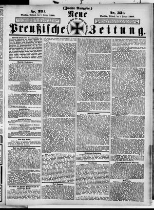 Neue preußische Zeitung vom 08.02.1888