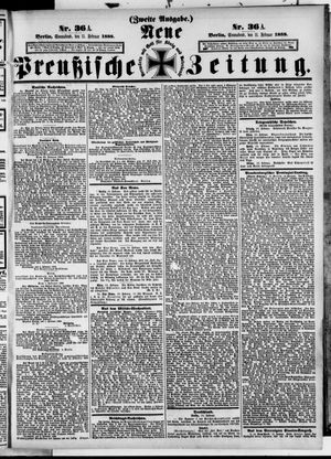 Neue preußische Zeitung vom 11.02.1888