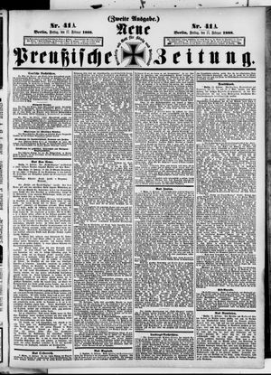 Neue preußische Zeitung vom 17.02.1888