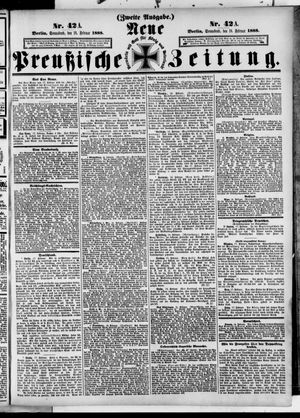Neue preußische Zeitung on Feb 18, 1888