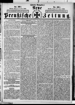 Neue preußische Zeitung vom 19.02.1888