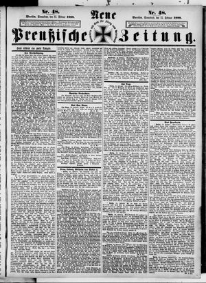 Neue preußische Zeitung vom 25.02.1888