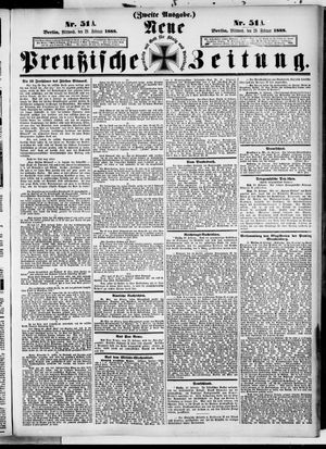 Neue preußische Zeitung vom 29.02.1888