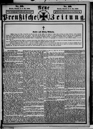 Neue preußische Zeitung vom 10.03.1888