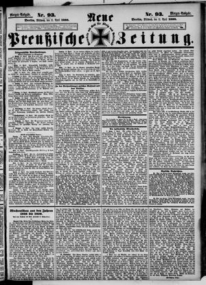 Neue preußische Zeitung vom 11.04.1888