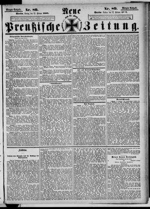 Neue preußische Zeitung vom 22.02.1889