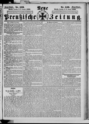 Neue preußische Zeitung vom 20.11.1890