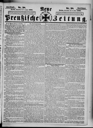 Neue preußische Zeitung vom 17.01.1891
