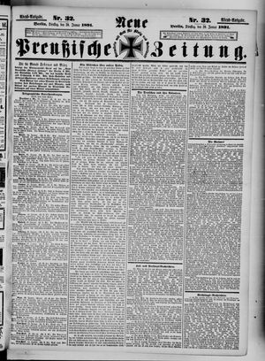 Neue preußische Zeitung vom 20.01.1891
