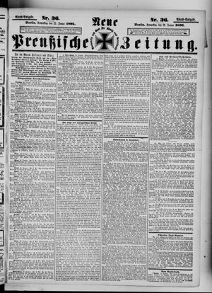 Neue preußische Zeitung vom 22.01.1891