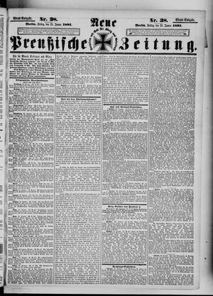 Neue preußische Zeitung vom 23.01.1891