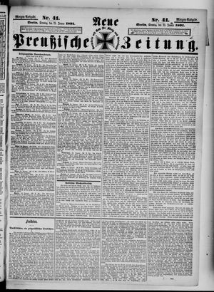 Neue preußische Zeitung vom 25.01.1891