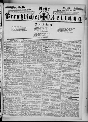 Neue preußische Zeitung vom 26.01.1891