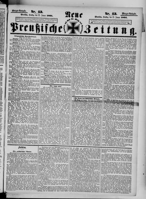 Neue preußische Zeitung vom 27.01.1891