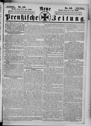 Neue preußische Zeitung vom 27.01.1891