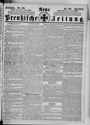 Neue preußische Zeitung vom 28.01.1891