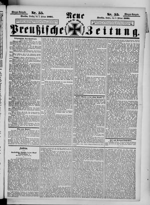Neue preußische Zeitung vom 03.02.1891