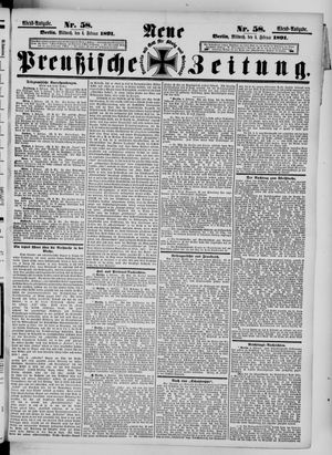 Neue preußische Zeitung vom 04.02.1891