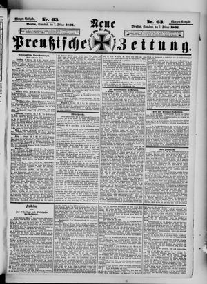 Neue preußische Zeitung vom 07.02.1891
