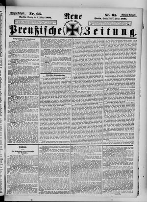 Neue preußische Zeitung vom 08.02.1891