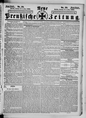 Neue preußische Zeitung vom 12.02.1891