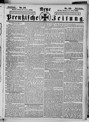 Neue preußische Zeitung vom 12.02.1891